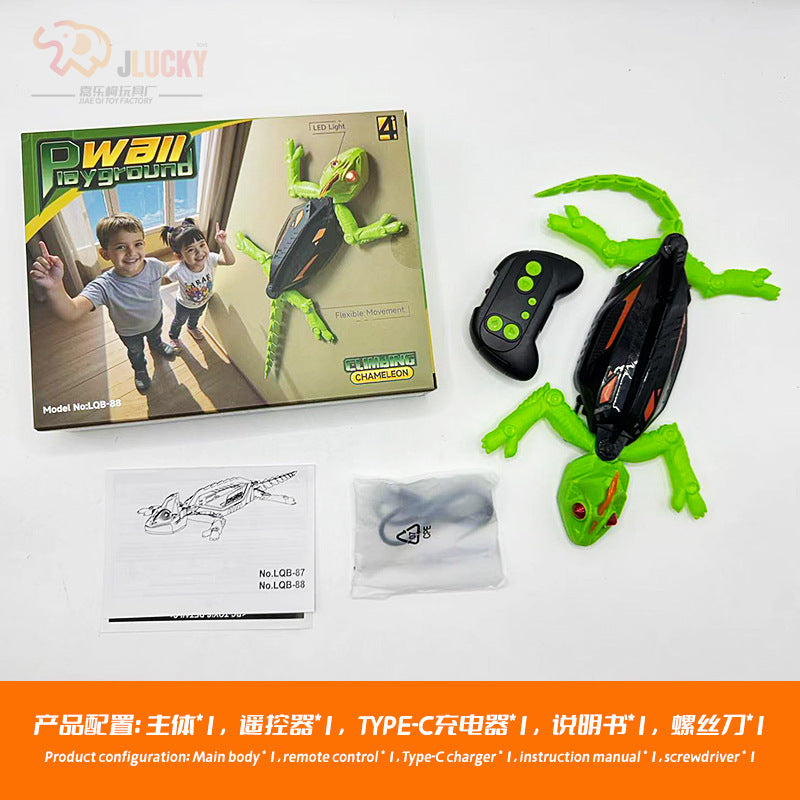 Cross-border Amazon Electric Remote Control Lizard Climbing Wall Climbing Gecko Chameleon Spider Animal Kids Toys Wholesale